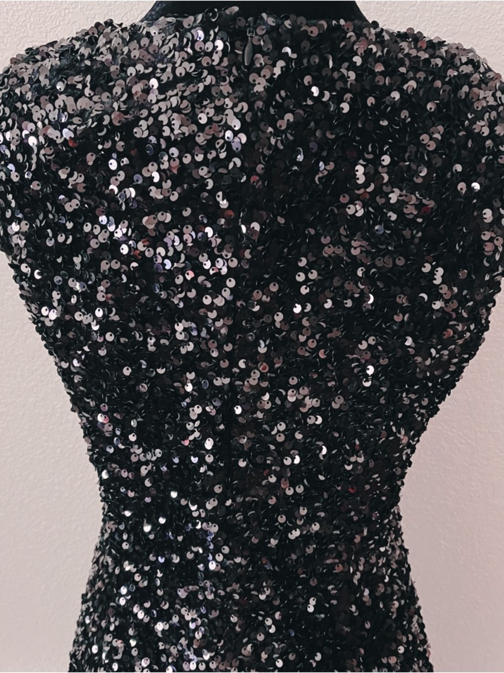 BADGLEY MISCHKA Velvet Sequin Slit Gown - Picture 8 of 12